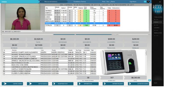 Biometrico y Generacion de Nomina Huella Digital